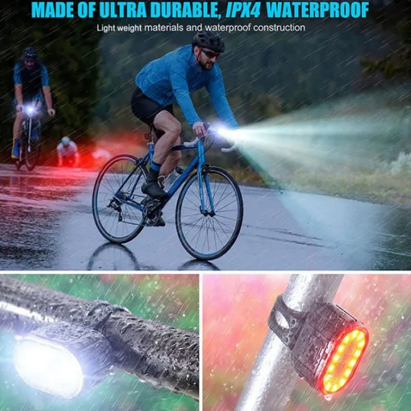 2Piece Mini Bicycle Tail Light With Usb Charging Fa-078