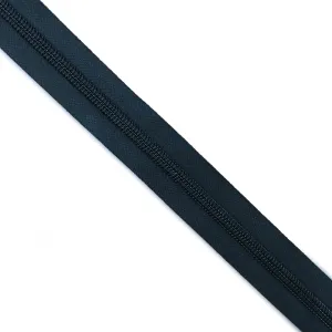 #8 Nylon Coil Zipper Tape Black - By the Yard