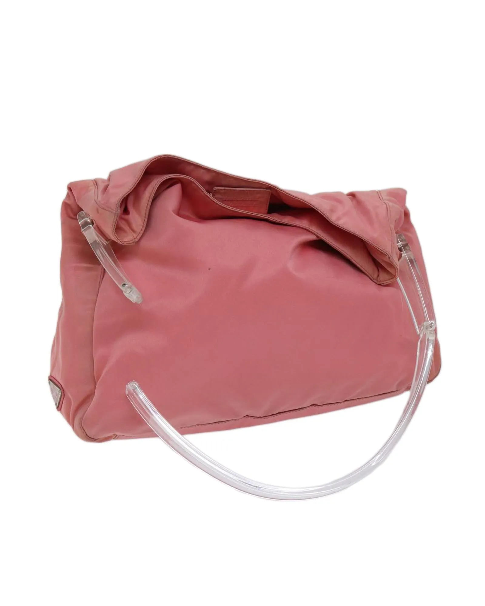 Authentic Pink Nylon Prada Shoulder Bag with Accessories - Made in Italy