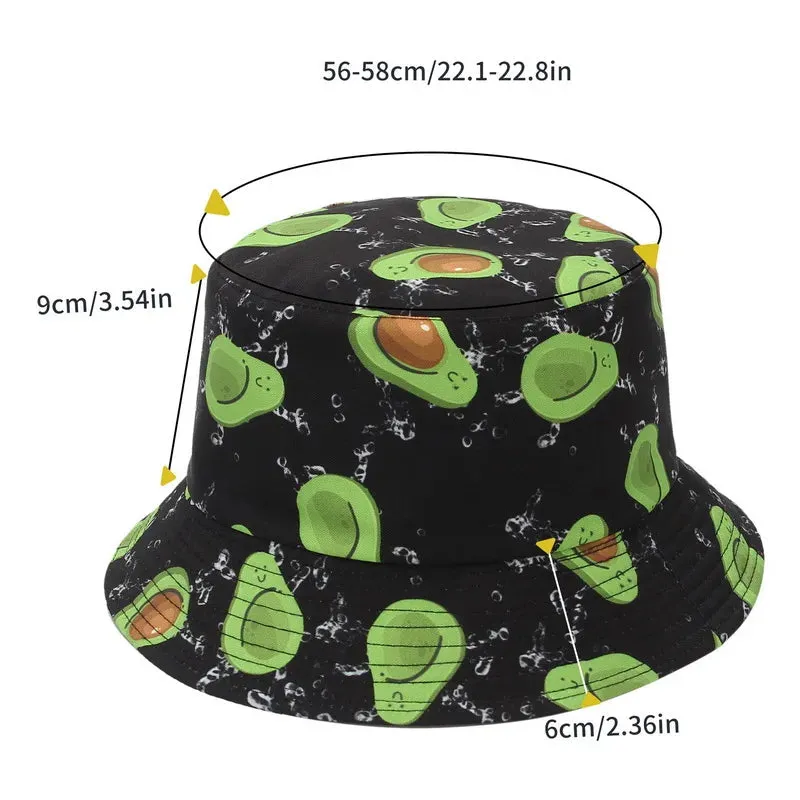 Avocado Cotton Bucket Hat Sun Hat