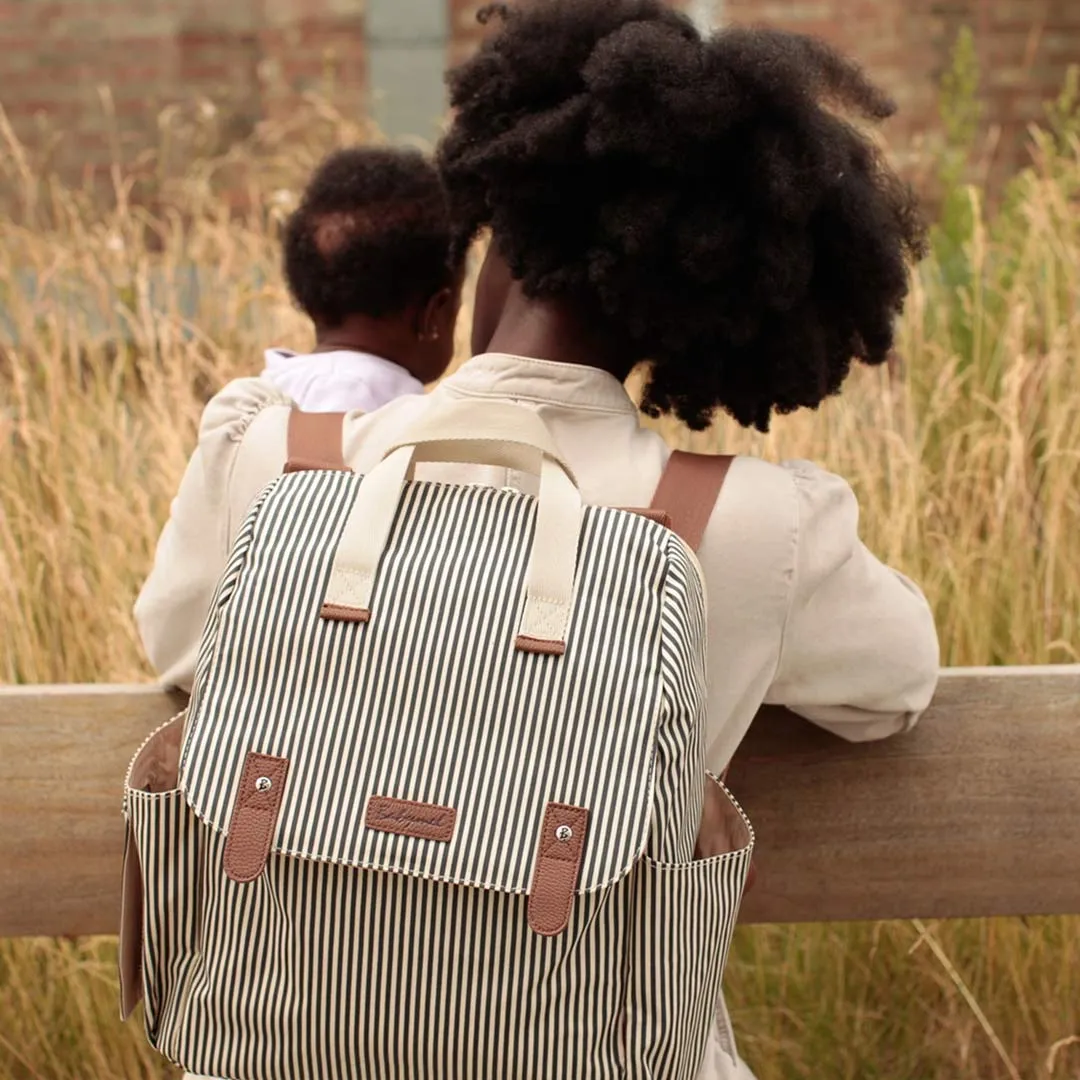 Babymel Robyn ECO Convertible Backpack - Navy Stripe