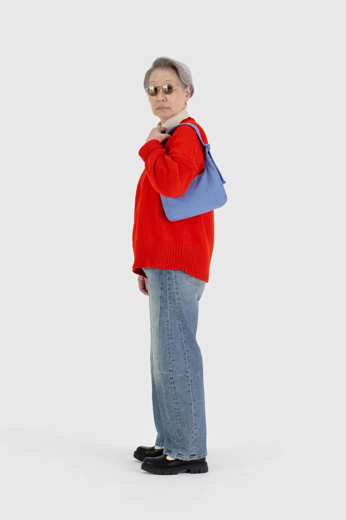 BAGGU Mini Nylon Shoulder Bag Cornflower