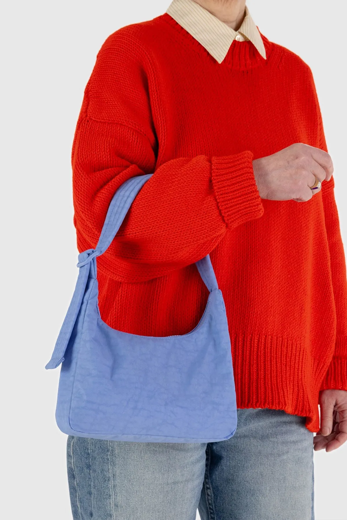 BAGGU Mini Nylon Shoulder Bag Cornflower