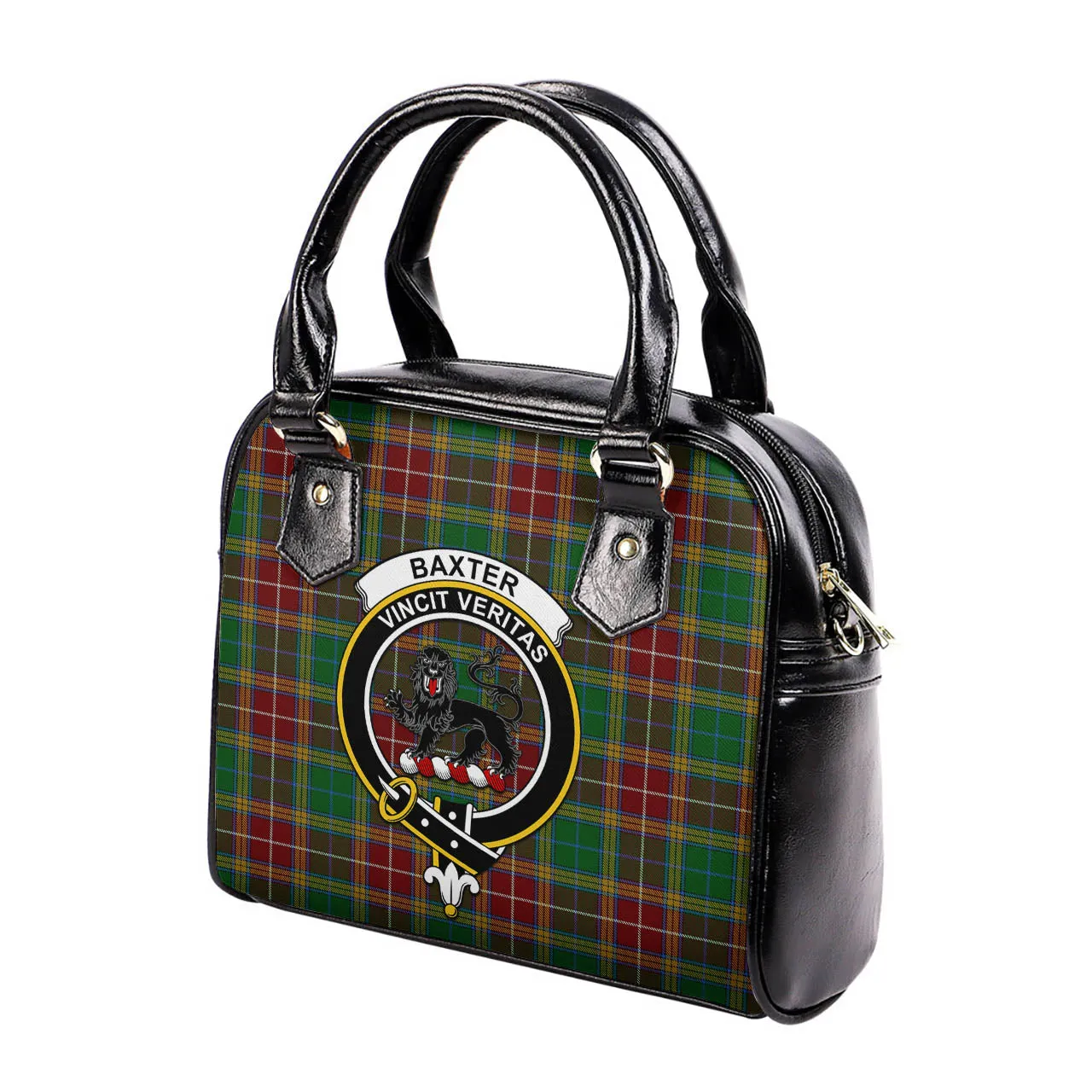 Baxter Tartan Shoulder Handbags with Family Crest