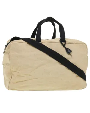 Beige Canvas PRADA Boston Bag 2way - Auth ar9161