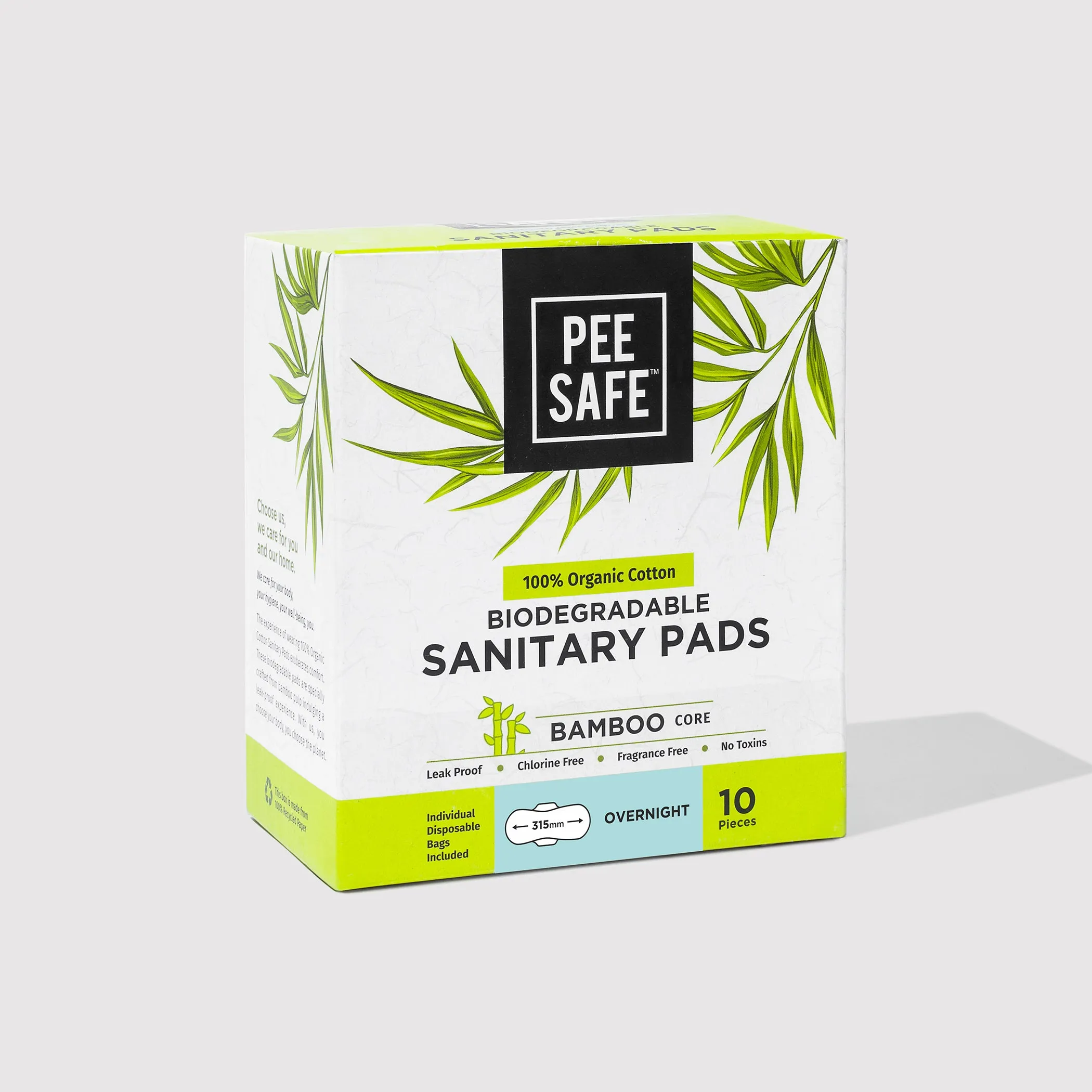 Biodegradable Sanitary Pads - Overnight (Pack of 10)