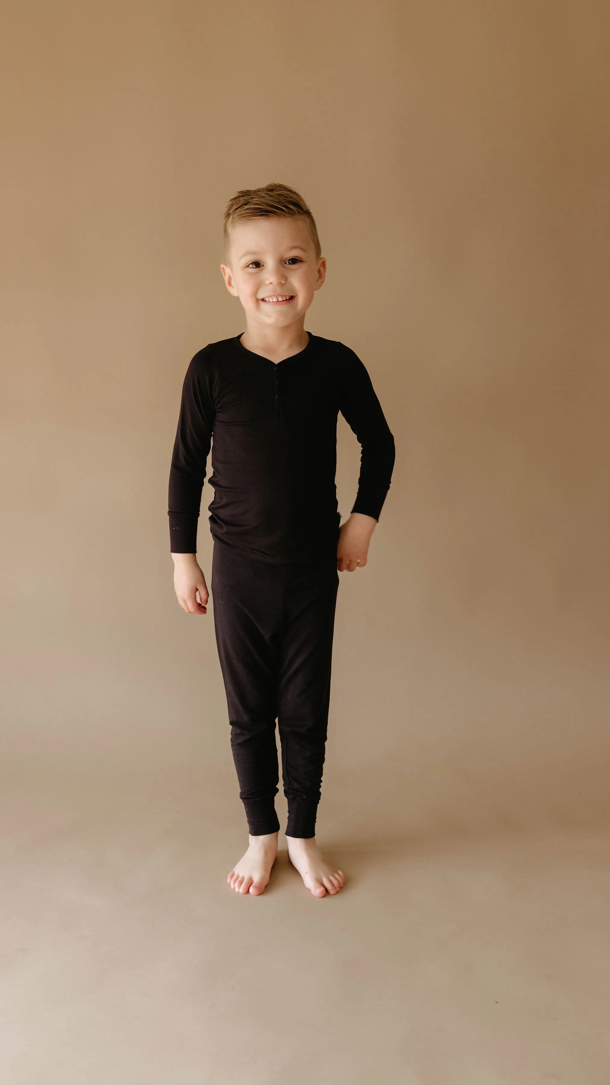 Black | Bamboo Two Piece Pajamas