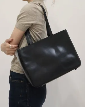 Black Leather Hand Bag