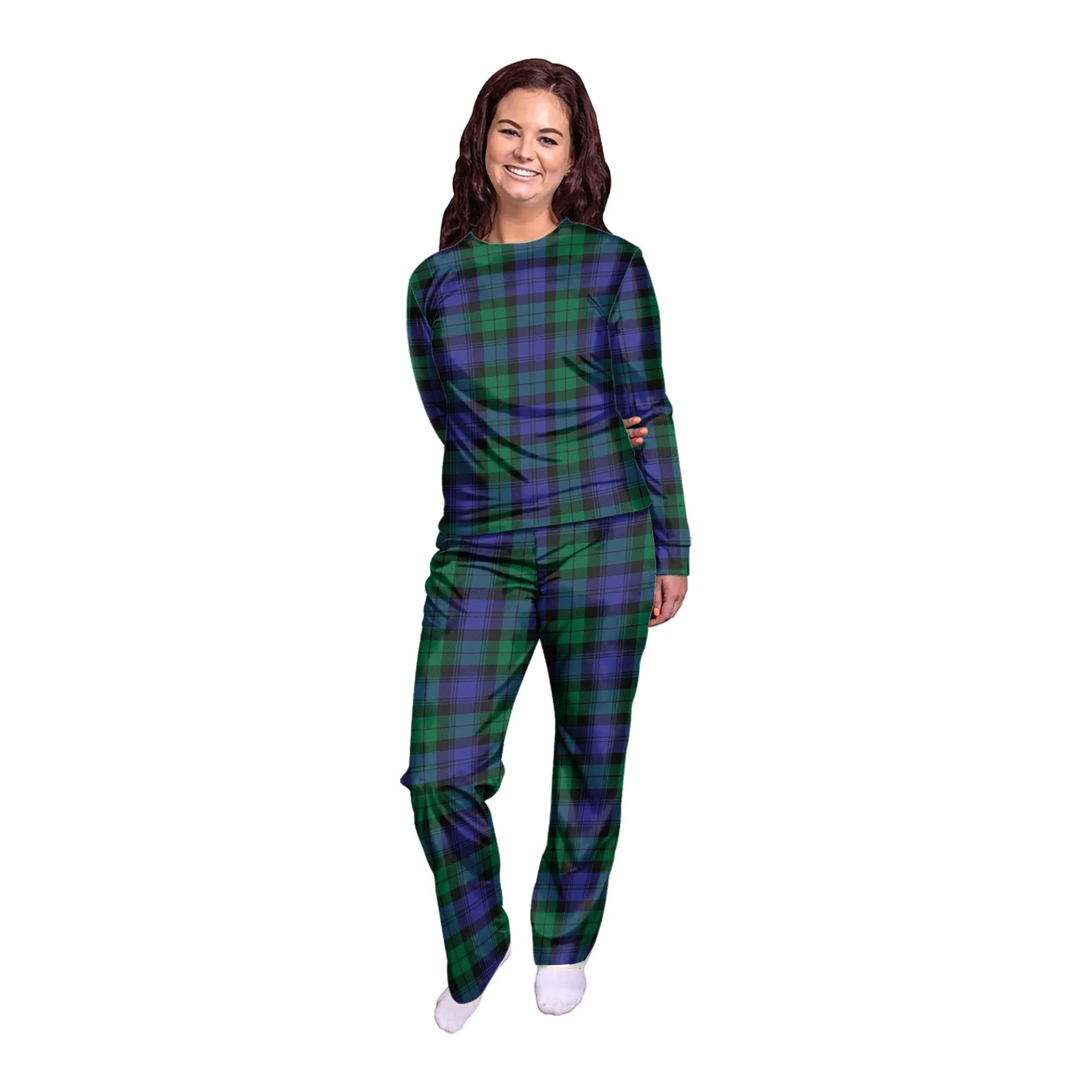 Black Watch Modern Tartan Pajamas Family Set