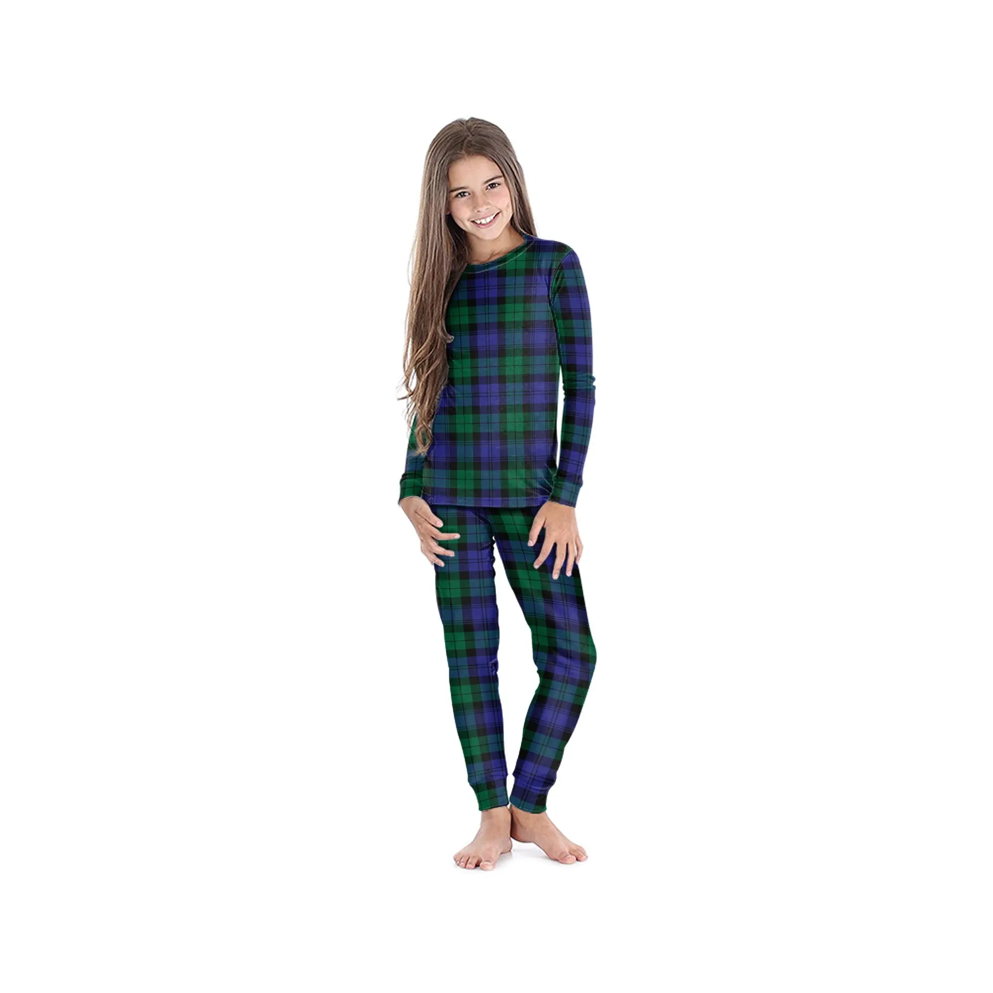 Black Watch Modern Tartan Pajamas Family Set