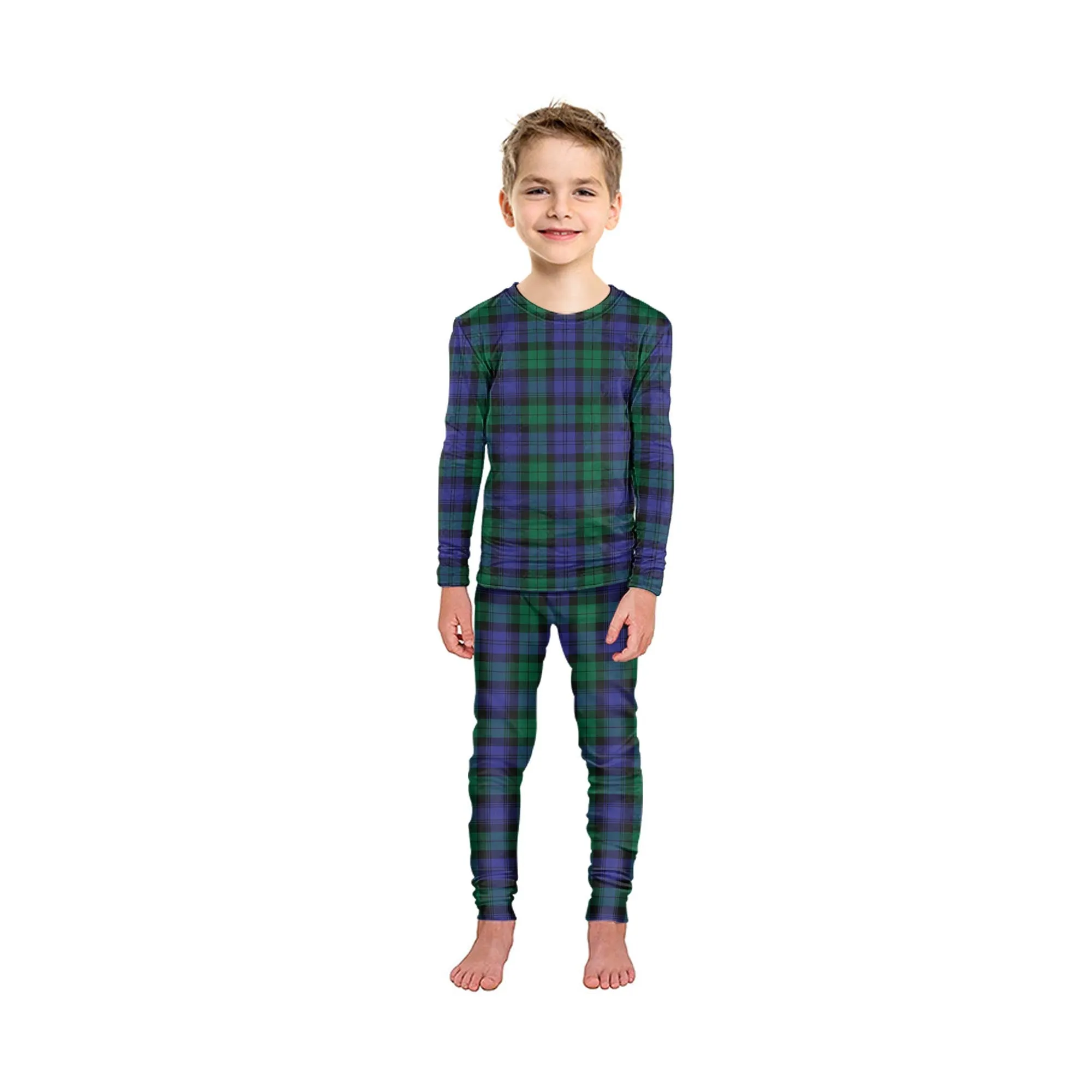 Black Watch Modern Tartan Pajamas Family Set