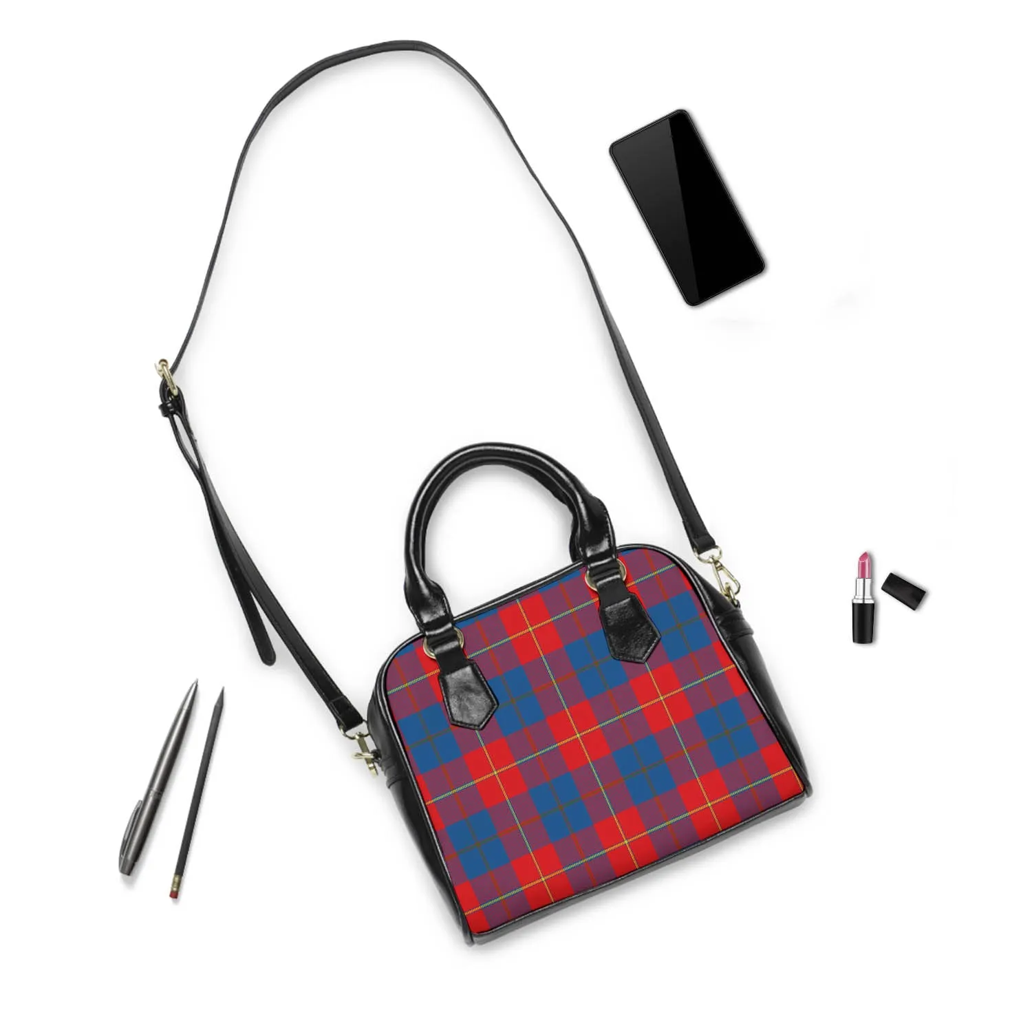 Blane Tartan Shoulder Handbags