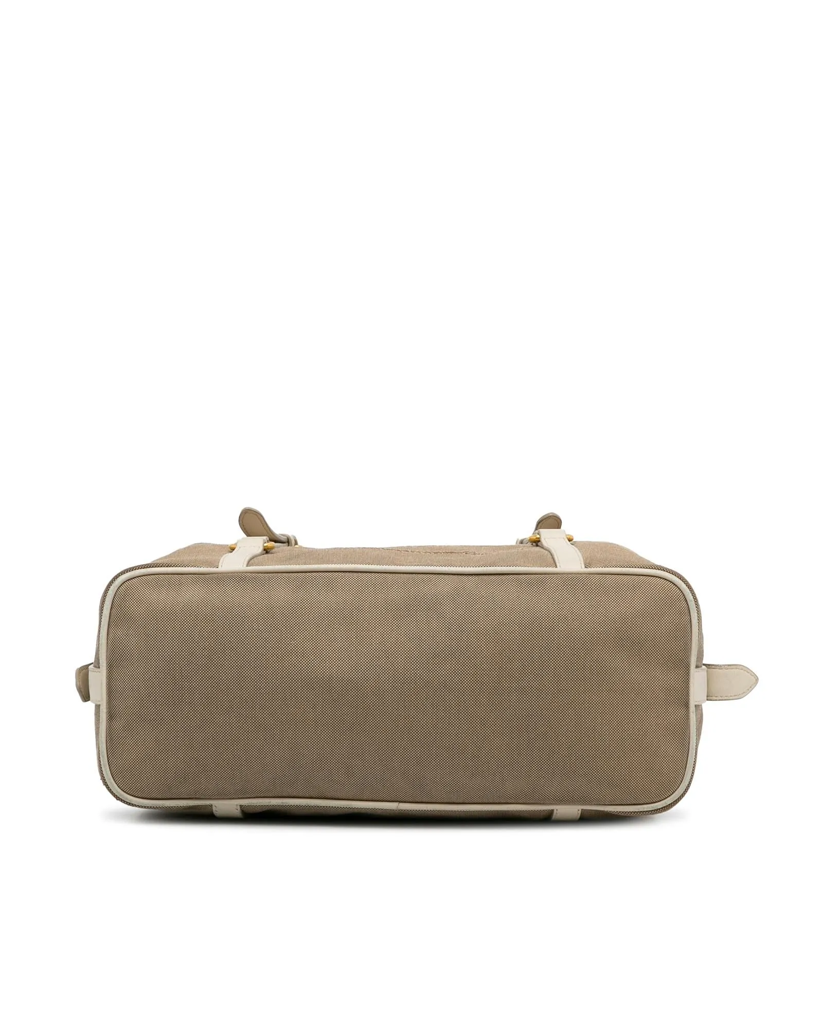 Canvas Shoulder Bag with Zip Closure