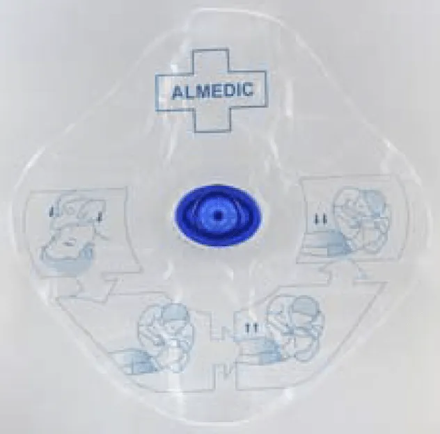 CPR face shield with one way valve