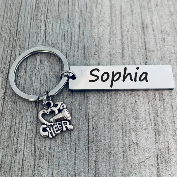 Custom Engraved Cheer Keychain