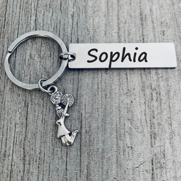 Custom Engraved Cheer Keychain