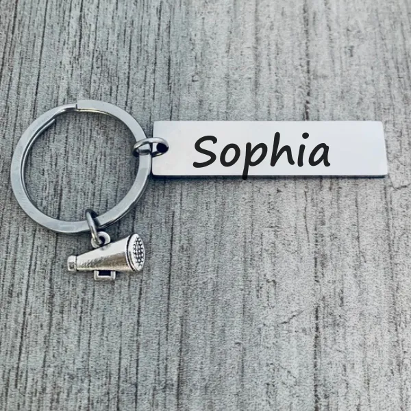 Custom Engraved Cheer Keychain