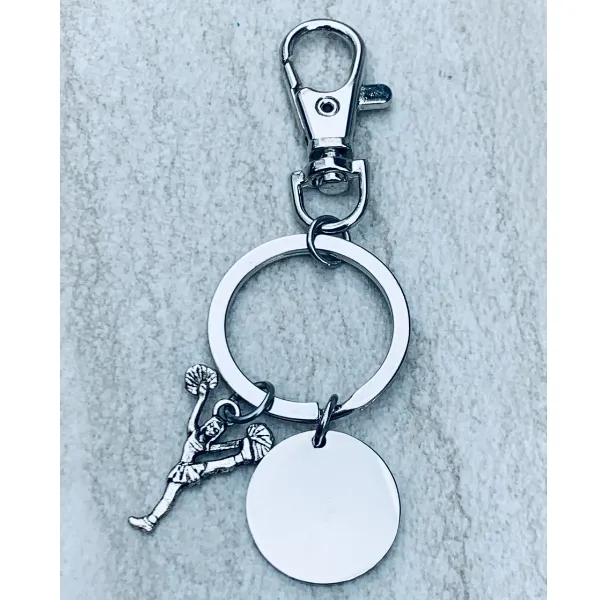 Custom Engraved Cheerleading All Star Worlds, Summit Zipper Pull Keychain