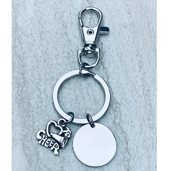 Custom Engraved Cheerleading All Star Worlds, Summit Zipper Pull Keychain