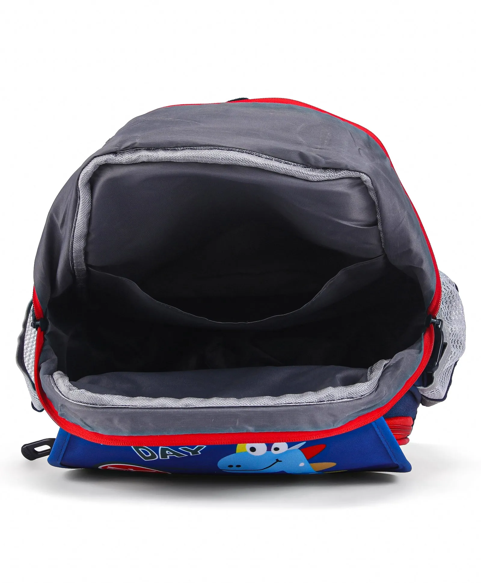 Dino Print Backpack - Blue & Red