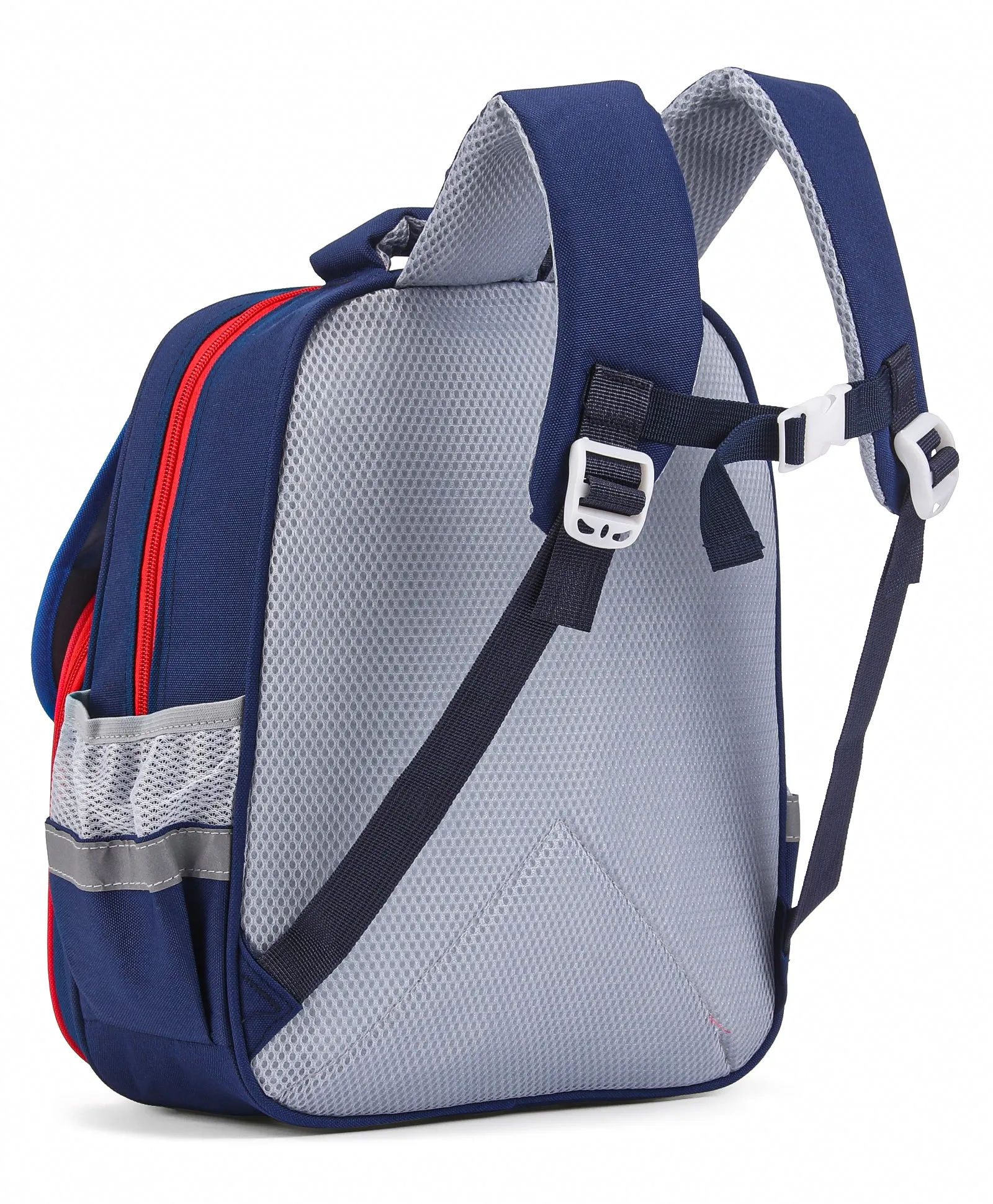 Dino Print Backpack - Blue & Red