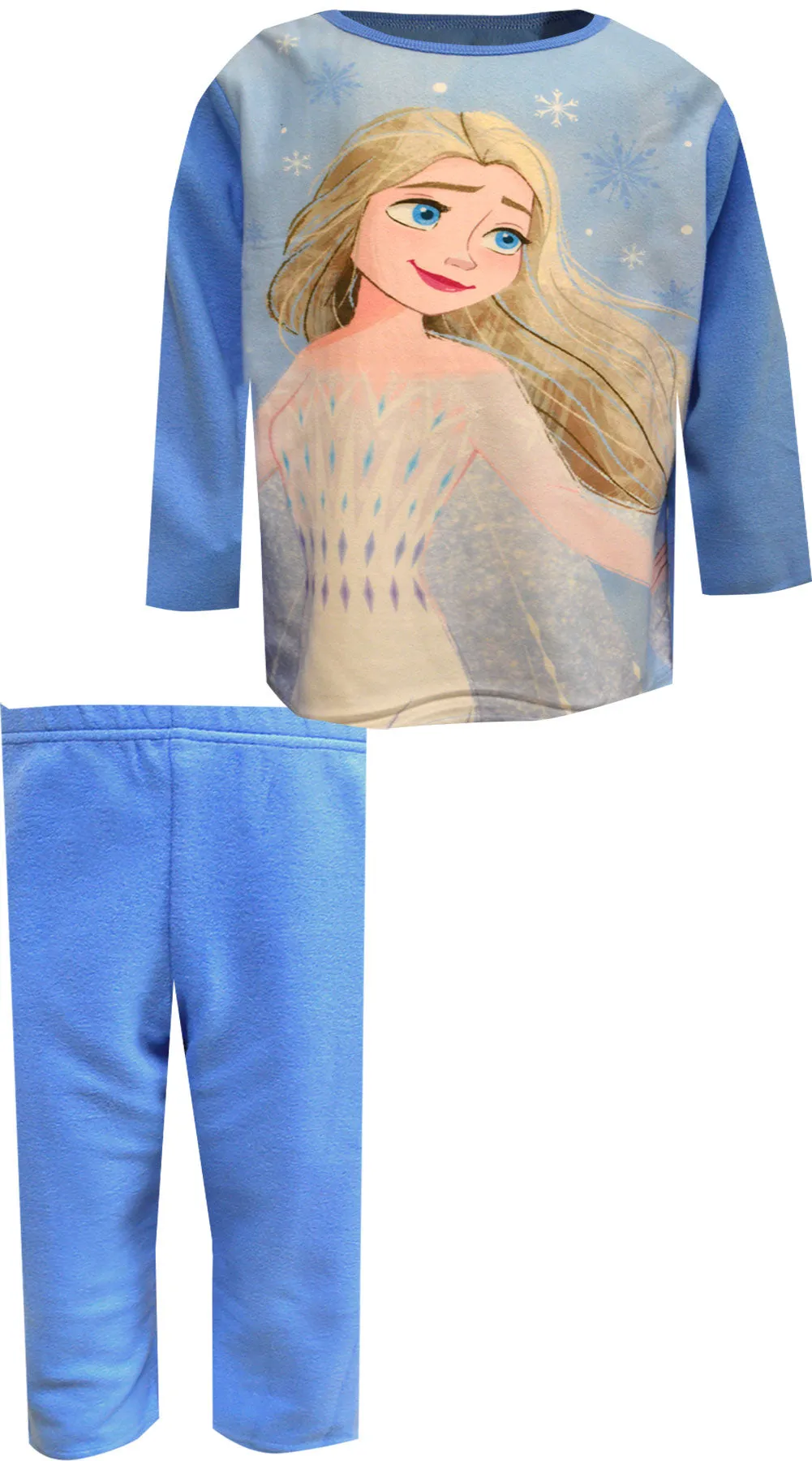 Disney Frozen Princess Elsa Blue Fleece Pajama