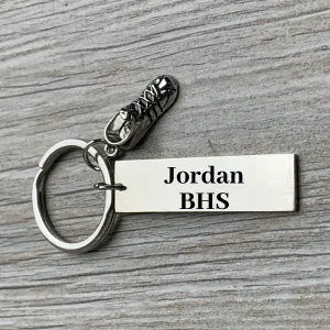 Engraved Runner Bar Keychain