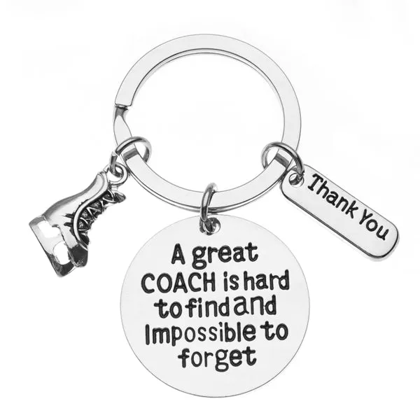 Figure Skating Coach Keychain-A Great Coach is Hard to Find but Impossible to Forget