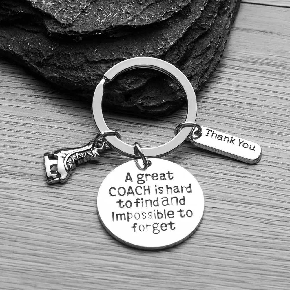 Figure Skating Coach Keychain-A Great Coach is Hard to Find but Impossible to Forget