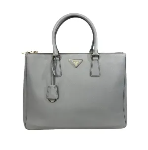 Galleria Grey Saffiano Leather Convertible Bag/Tote | Size Extra Large