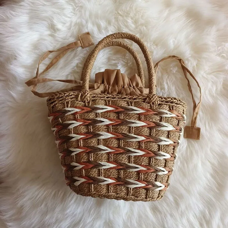 Hippie Design Paper String Woven Handbags