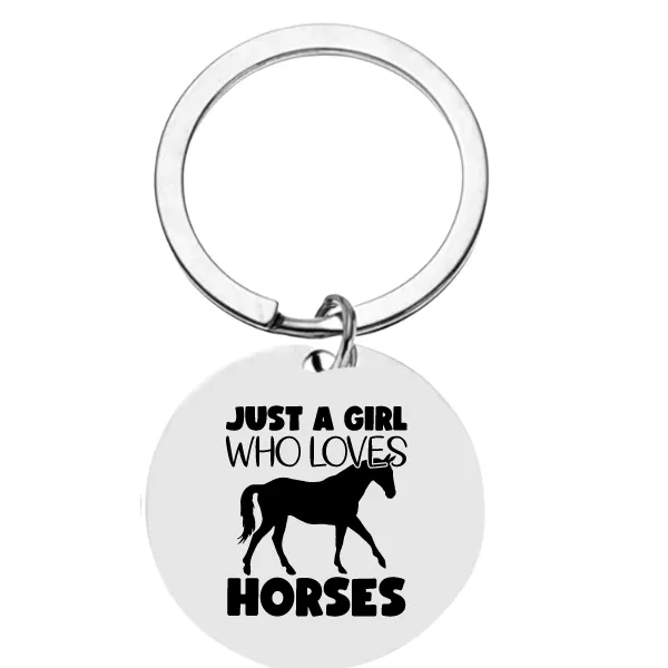 Horse Keychain - Just A Girl Who Loves Horses