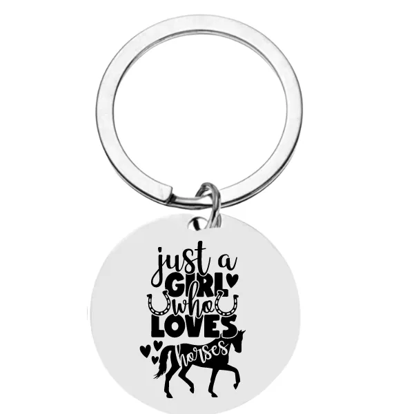 Horse Keychain - Just A Girl Who Loves Horses