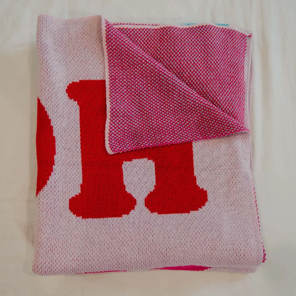 Howdy Oversized Blanket Light Pink