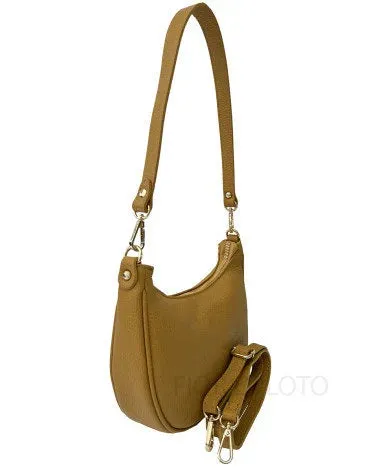 Italian Leather Natural Shoulder Bag