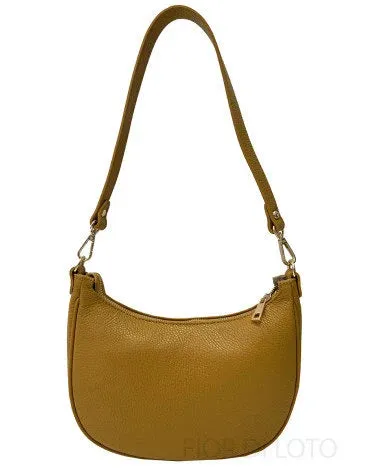 Italian Leather Natural Shoulder Bag