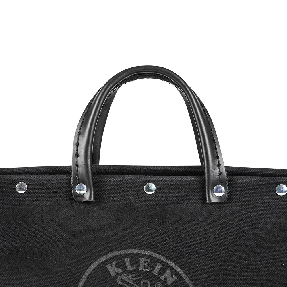 Klein 510218SPBLK Deluxe Black Canvas Tool Bag, 18"