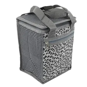 Kuber Industries Tiger Print Design Canvas Waterproof Lunch Bag, Suitable for 3 Compartment (Grey) - (CTLTC038974)