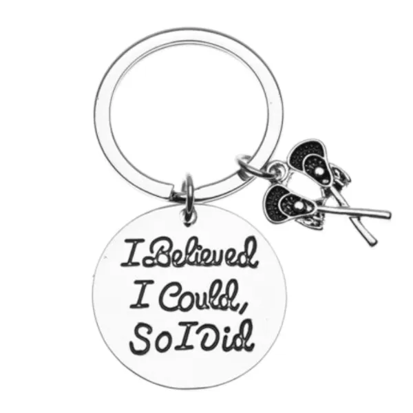 Lacrosse Keychain - I Believed I Could So I Did