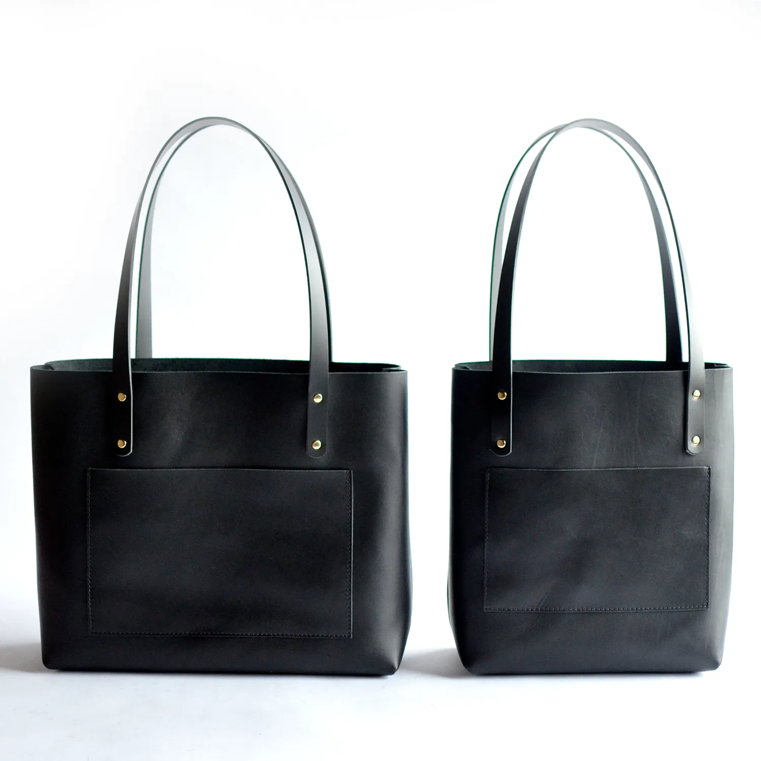 Large Classic Tote - Black Leather