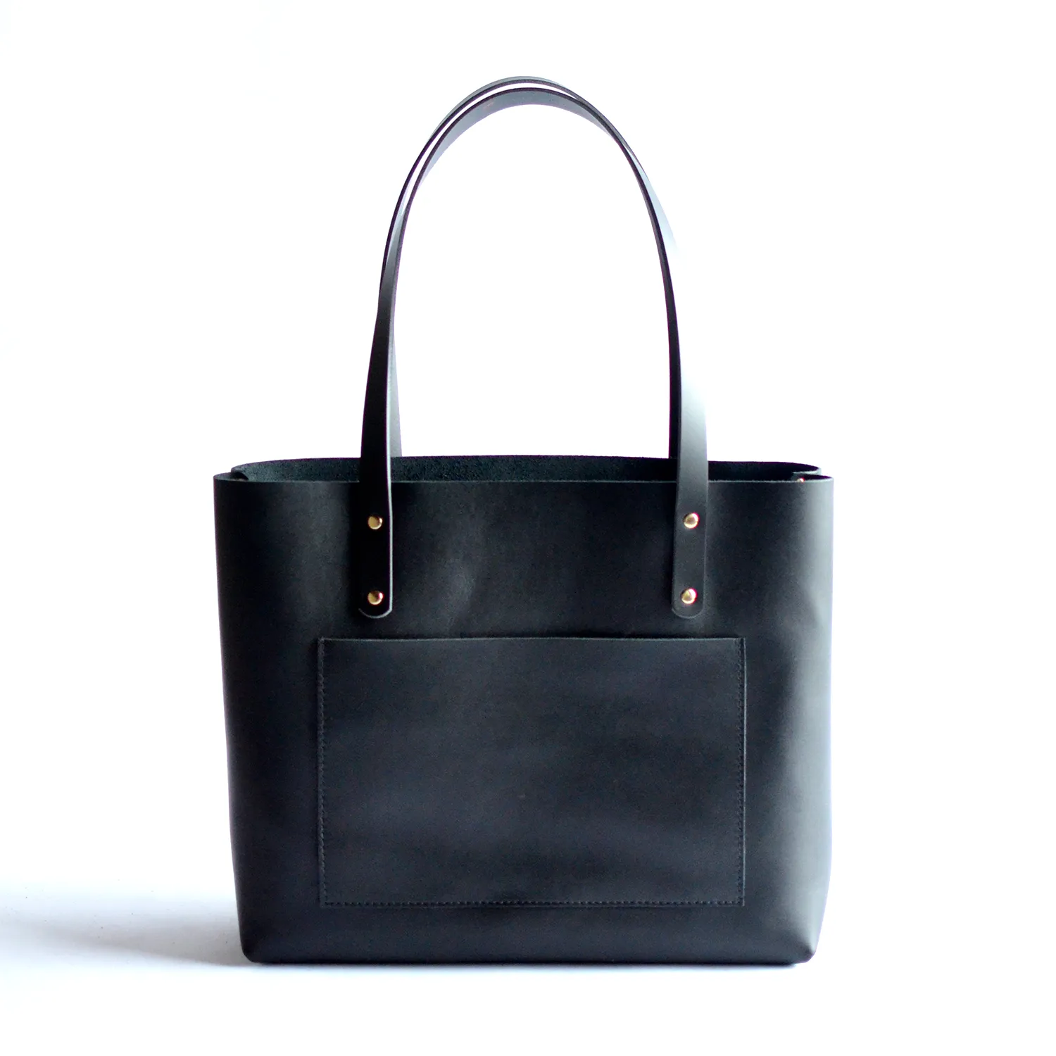 Large Classic Tote - Black Leather