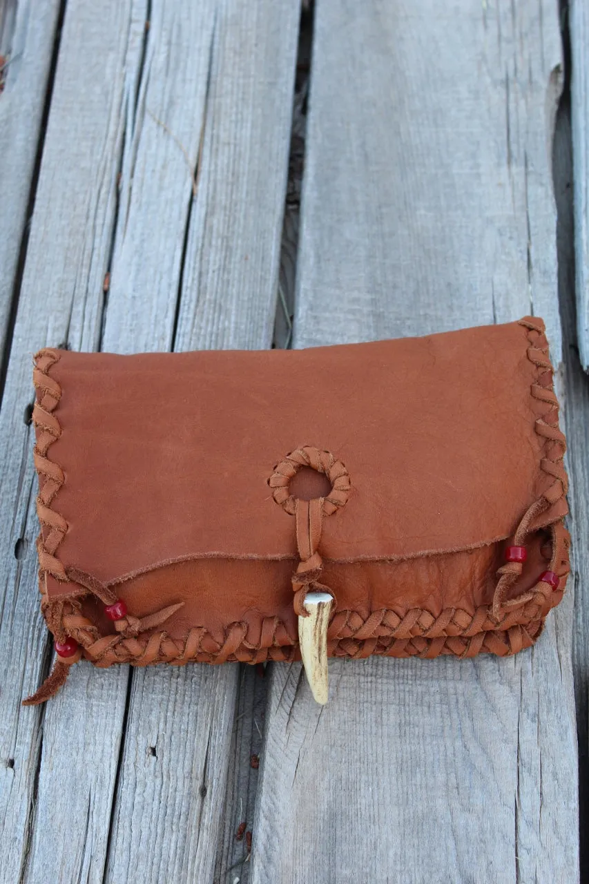 Leather clutch, large leather wallet