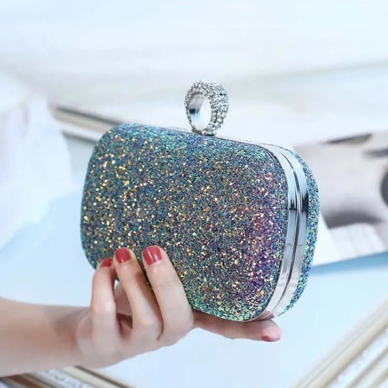 Luxy Moon Colorful Sequin Women's Clutch Bag Party Chain Shoulder Purse