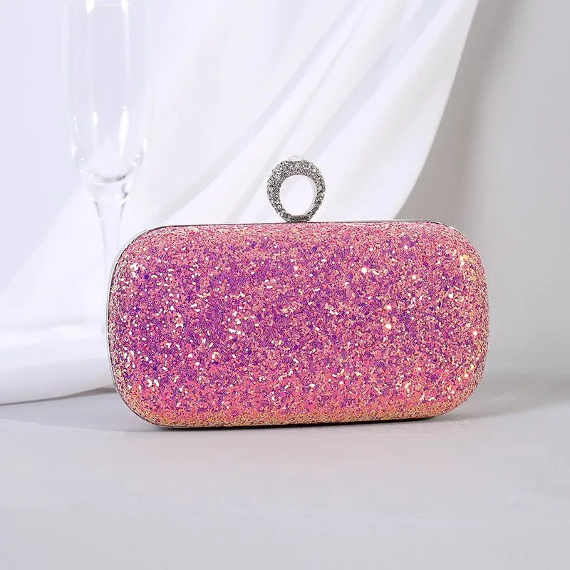 Luxy Moon Colorful Sequin Women's Clutch Bag Party Chain Shoulder Purse