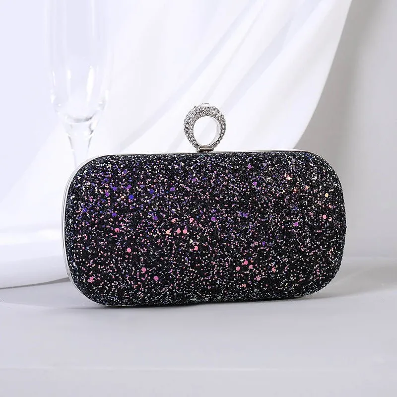 Luxy Moon Colorful Sequin Women's Clutch Bag Party Chain Shoulder Purse