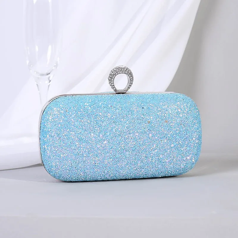 Luxy Moon Colorful Sequin Women's Clutch Bag Party Chain Shoulder Purse