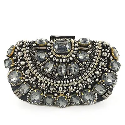 Luxy Moon Crystal Evening Clutch Bags Rhinestone