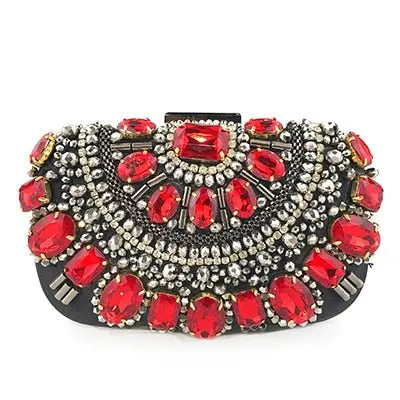 Luxy Moon Crystal Evening Clutch Bags Rhinestone