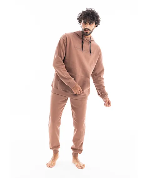 Men's High Neck Pajama - Cacao