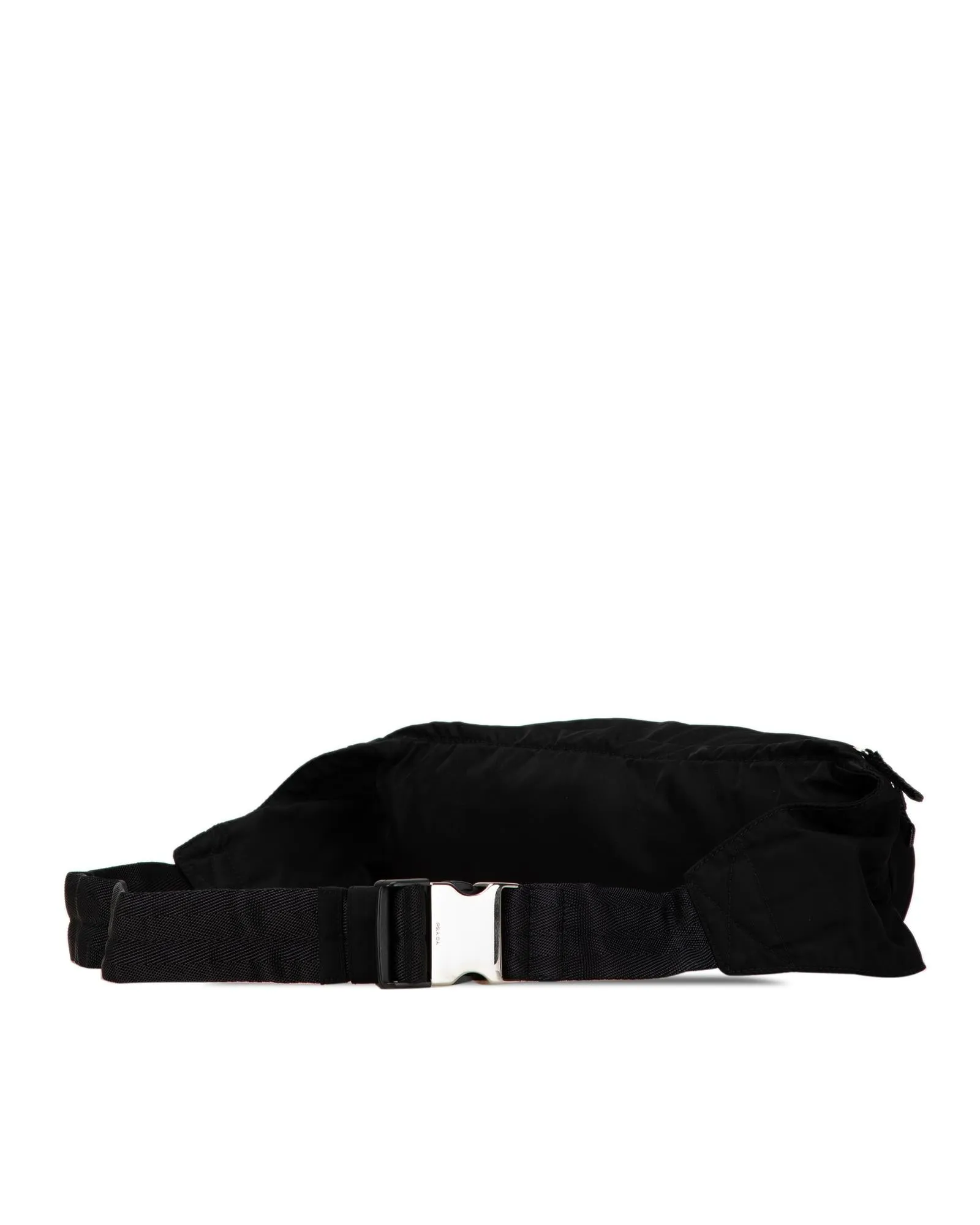 Nylon Belt Bag with Adjustable Waist Strap and Front Zip Pocket